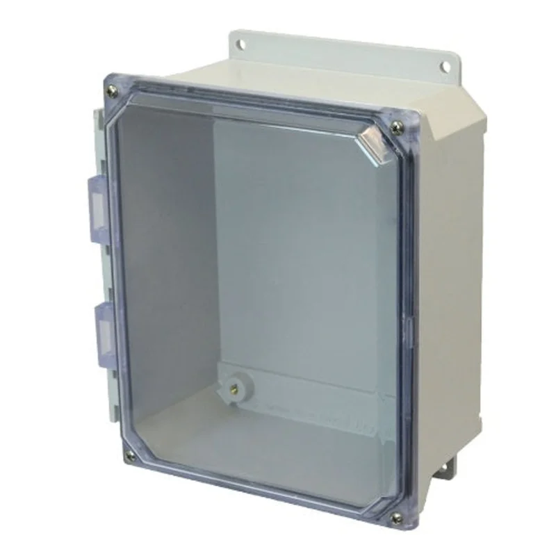 1 Door Screw Fiberglass Enclosure with Clear Covers AMU1084CCF