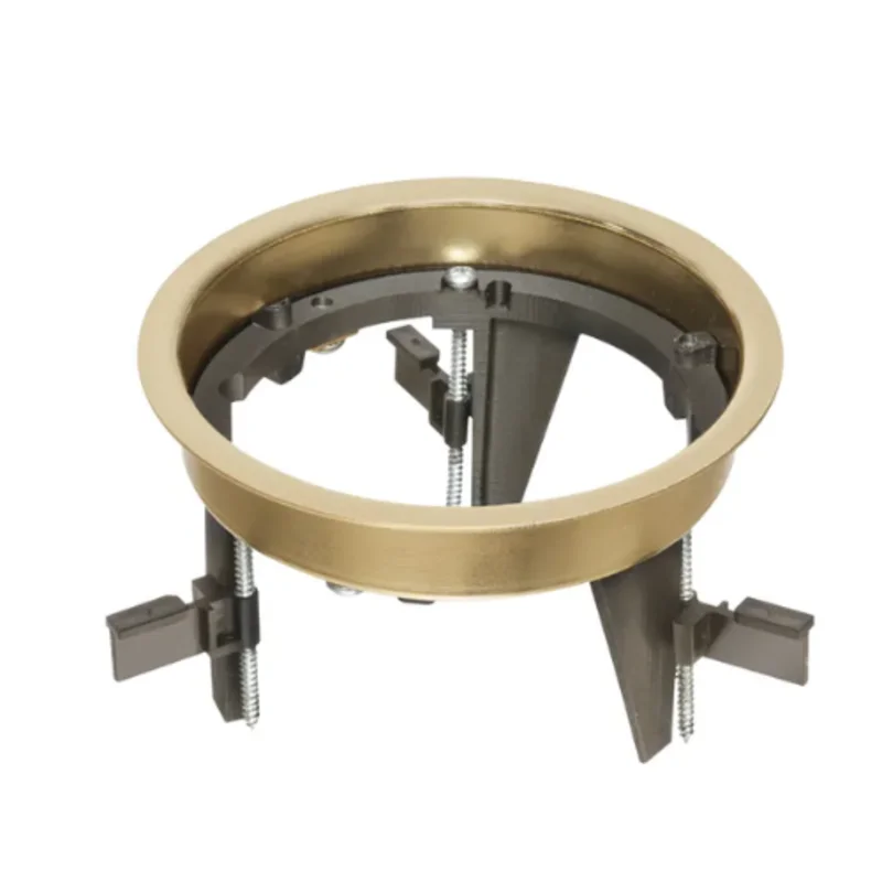 1 Gang Low Profile Drop In Floor Box With Brass Flip Cover And Grounding FLB4364MBGC