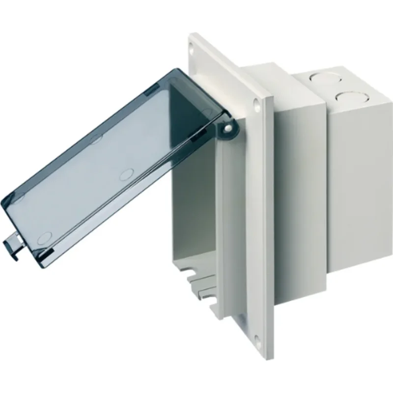 1 Gang Low Profile Vertical Box For New Construction On Any Siding Clear Cover DBVR1C