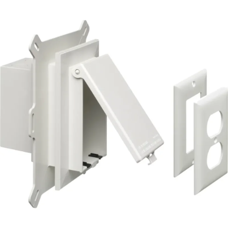 1 Gang Low Profile Vertical Box For New Construction On Any Siding Clear Cover DBVS1W
