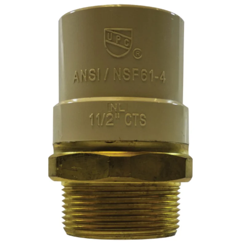 1 Inch CPVC 1 Inch MIP Plumbing Fitting for Safe Water System Connections Brass Adapter 35415LF