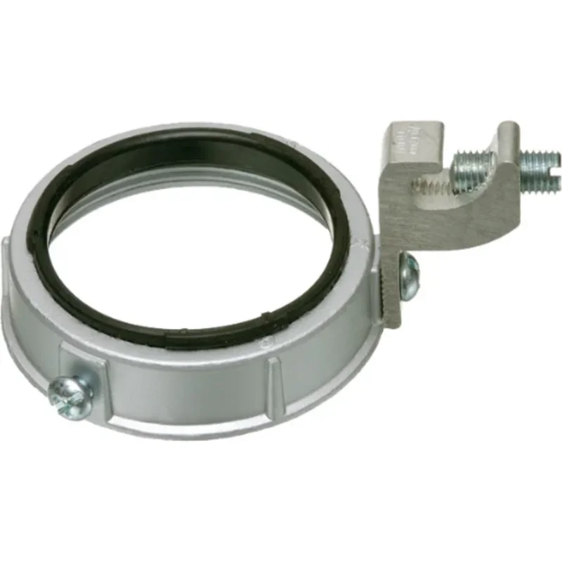 1 Inch Metal Threaded Ground Bushing With Dual Rated C-Clamp Grounding Lug 452