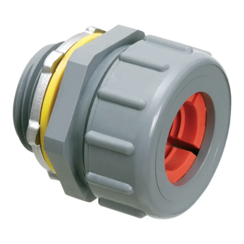 1 Inch Non Metallic Liquid Tight Strain Relief Cord Connector Zinc Plated Steel NMCG100750