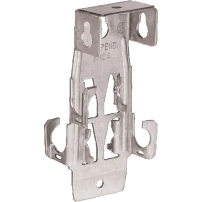 1-Piece 4-Postiton Galvanized Cable Support for Up to Four Cables Hangers SMC4