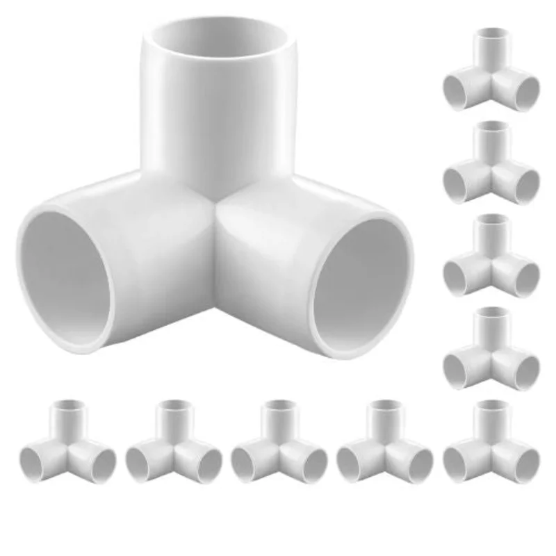 1" PVC Pipe Joints Elbow Connector 3-Way PVC Fittings (PACK of 10)