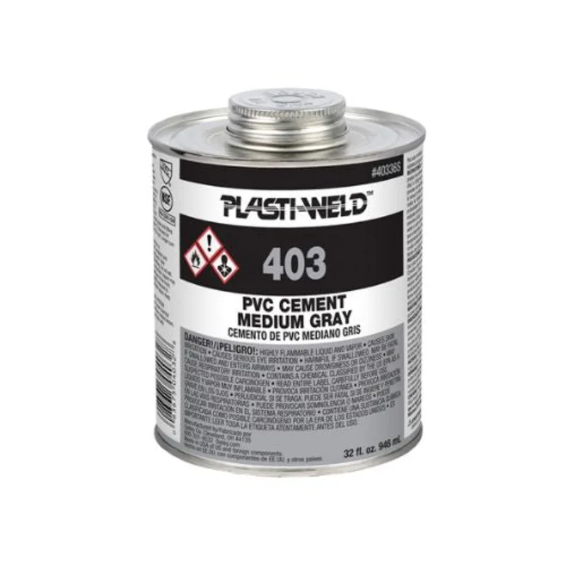 1 Quart Medium Bodied PVC Pipe & Fittings Cement Gray G40336S