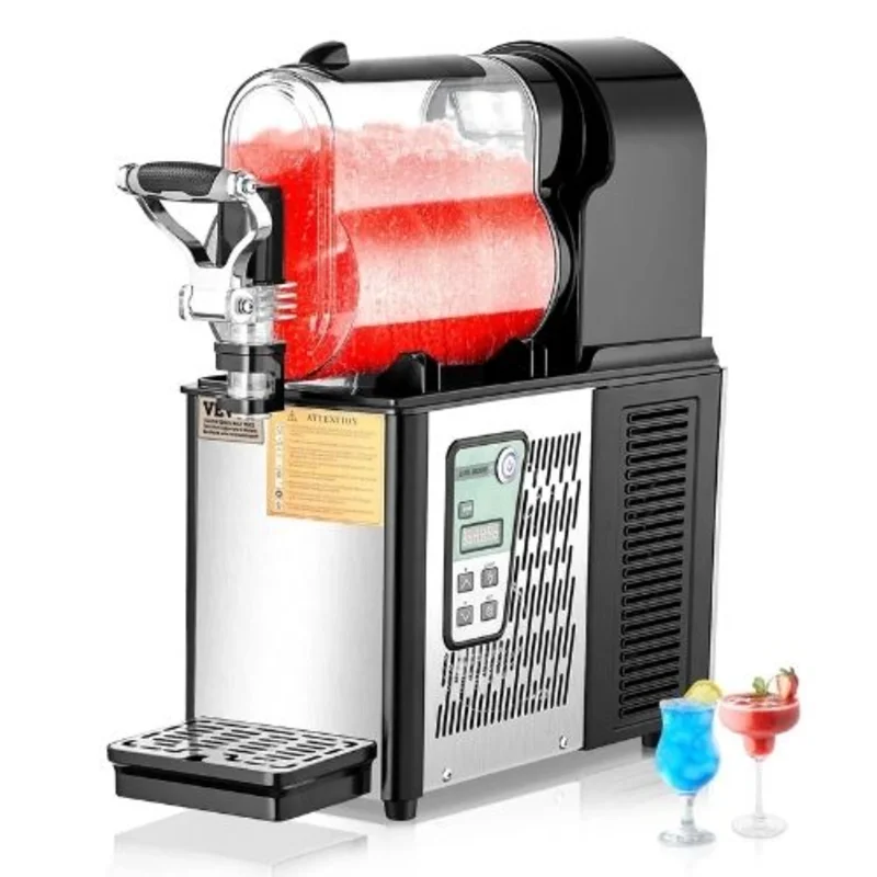 1 x 3 L 3L Single Tank Frozen Drink Machine 12 Cups Stainless Steel for Home Party Restaurants Cafe Bars