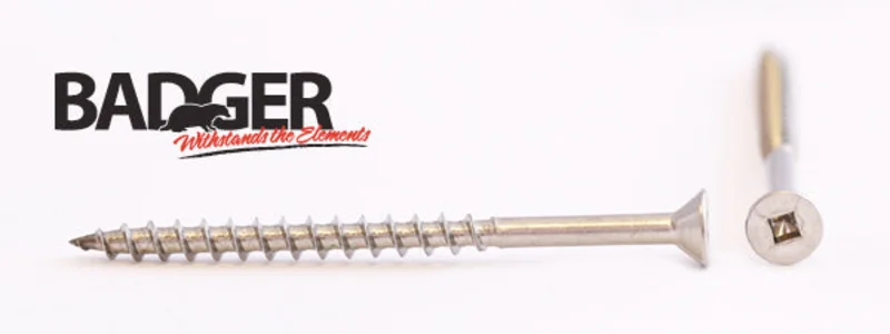 10-8X3 Badger Square Drive Flat Head Screw