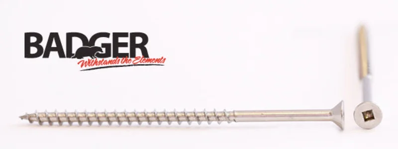 10-8X4 Badger Square Drive Flat Head Screw