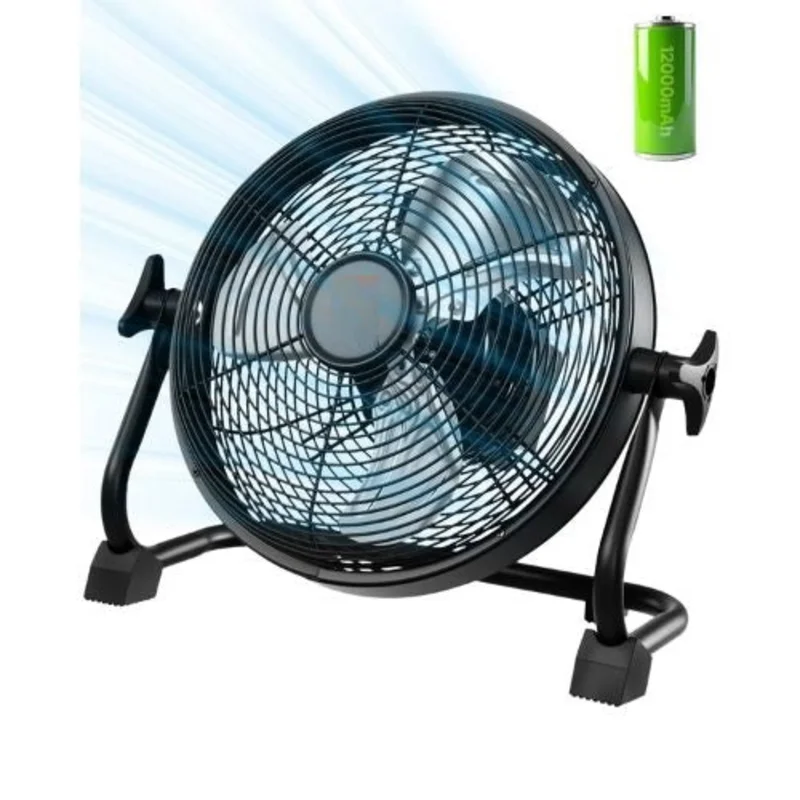 10 Inch 360 Manual Rotation Rechargeable Battery Operated Camping Fan