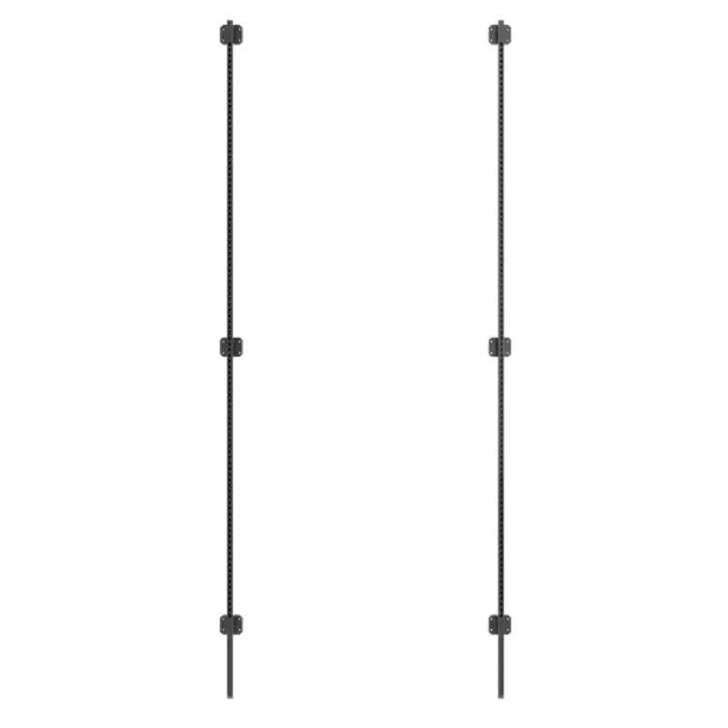 10 Inch Aspect Surface Mount Slotted Wall Standards Set Of 2 Matte Black Finish APORVKITMAB