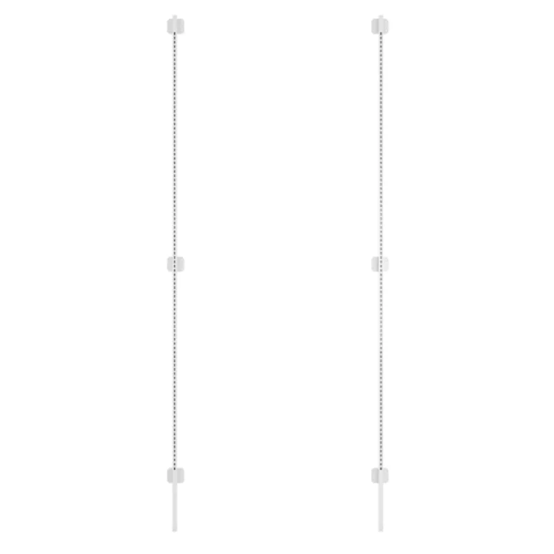 10 Inch Aspect Surface Mount Slotted Wall Standards Set Of 2 Matte Gloss White APORVKITW