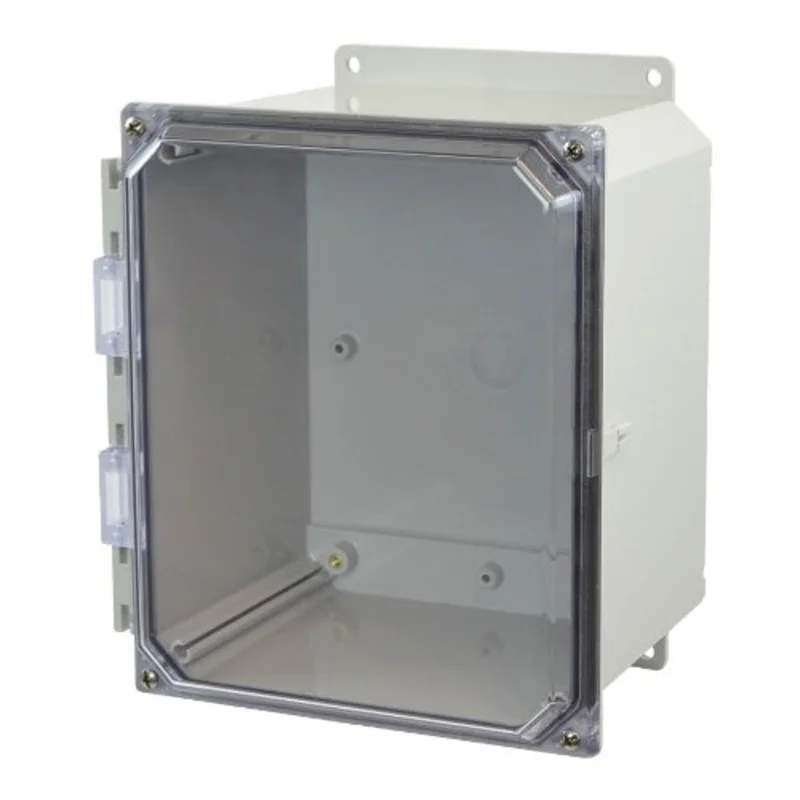 10 Inch Height Polycarbonate Enclosure with Clear Covers AMP1086CCF