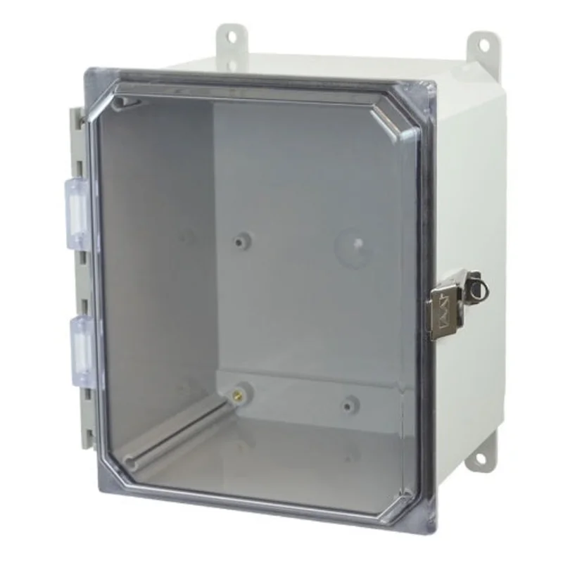 10 Inch Height Snap Polycarbonate Enclosure with Clear Covers AMP1086CCL