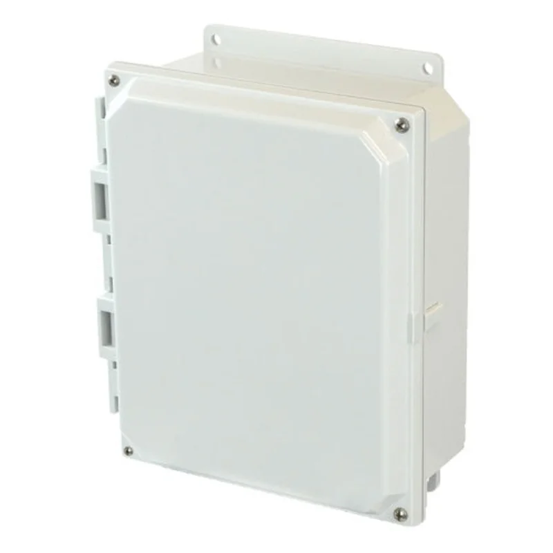 10 Inch Height Solid Wall Mount POLYLINE AMP Series JIC Size Polycarbonate Enclosure AMP1082F
