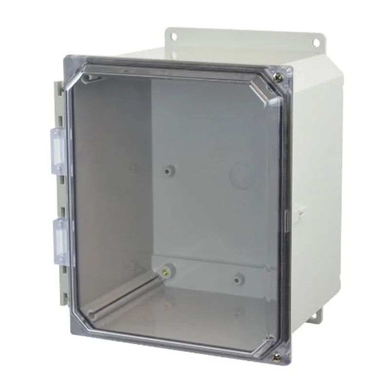 10 Inch Height Window Polycarbonate Enclosure with Clear Covers AMP1086CCHF