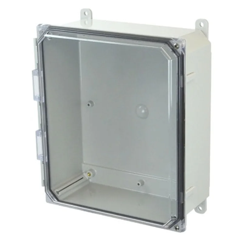 10 Inch Width POLYLINE AMP Series JIC Size Polycarbonate Enclosure with Clear Covers AMP1204CCH