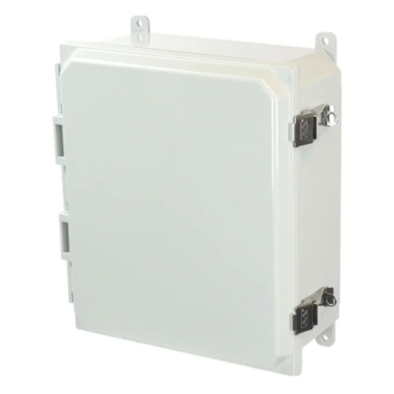 10 Inch Width Stainless Steel Lockable Snap Latch Non Metallic Enclosure AMP1204L