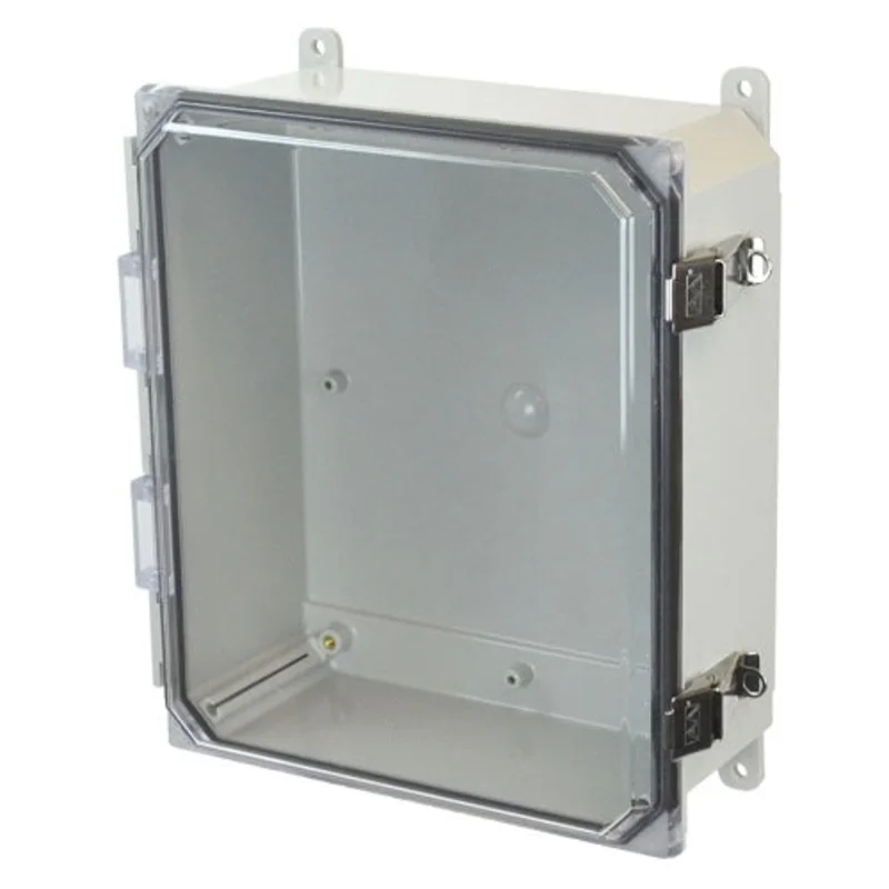 10 Inch Width Stainless Steel Polycarbonate Enclosure with Clear Covers AMP1204CCL