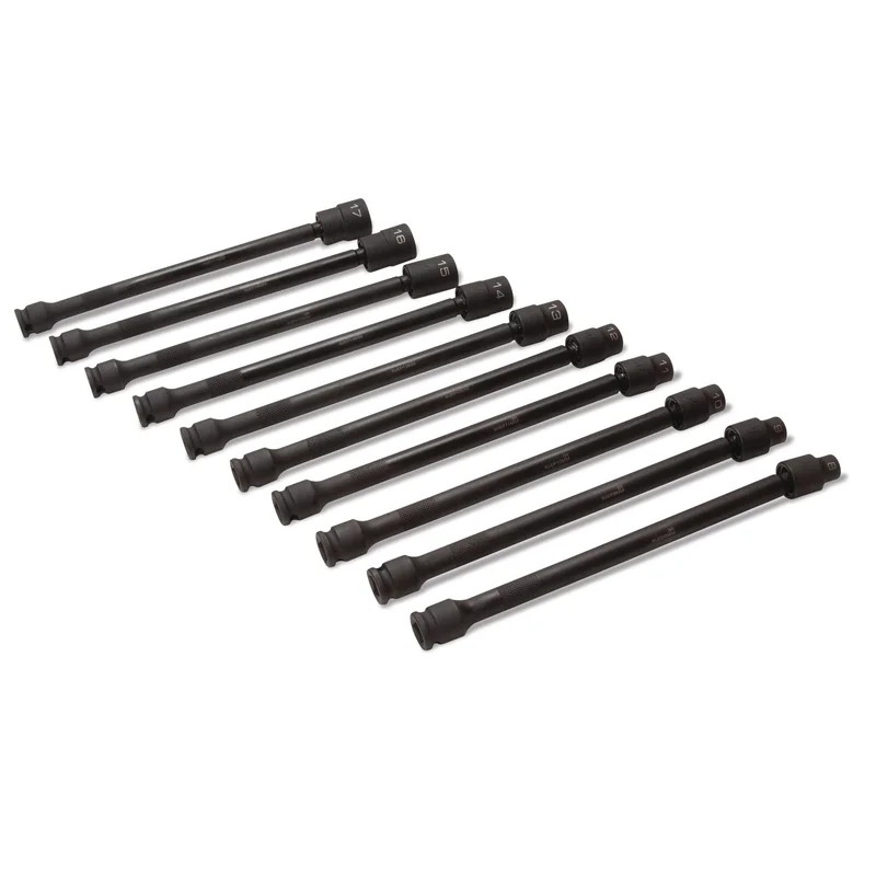 10-PC. 3/8" Drive Metric Universal Extension Driveline Impact Socket Set - 12-PT.