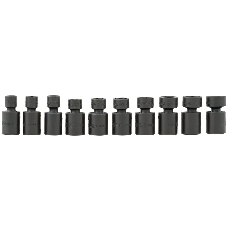 10-PC 3/8 Drive Metric Universal Impact Socket Set 6-PT