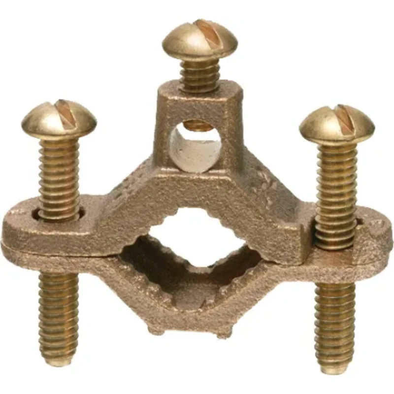 10 to 2 AWG Bare Wire Ground Clamp With Bronze Screw Conductor 720DB