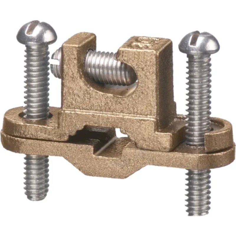 10 to 2 AWG Bare Wire Ground Clamp With Lay-In Lug Conductor 717DB