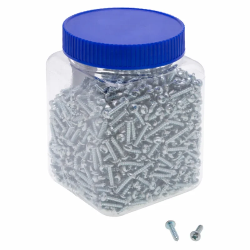 10 x 1/2 Inch Pan Head Combination Screw Sheet Metal A Point Steel Zinc JTS25 (Pack of 100)