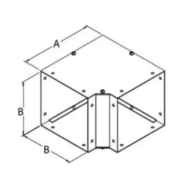 10" x 10" Type 1 Industrial Steel Wireway 90 Elbow with ANSI 61 Gray Finish CWEL1090
