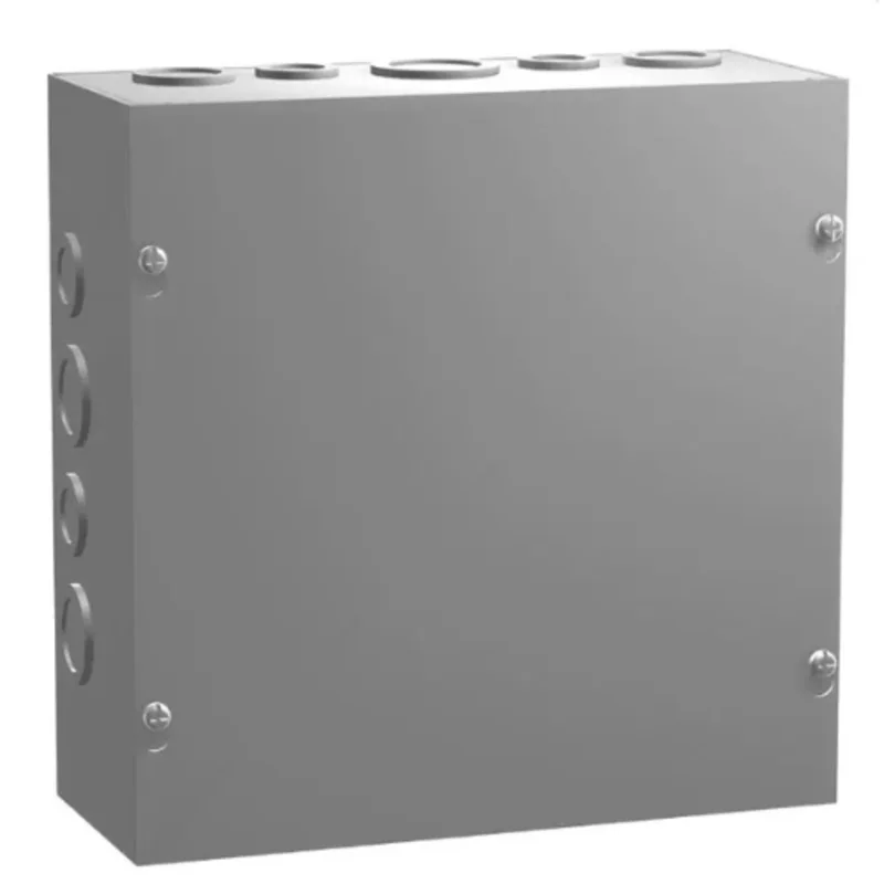 10" x 10" x 4" Type 1 Screw Cover Steel General Purpose Electrical Junction Box Gray CSK010104