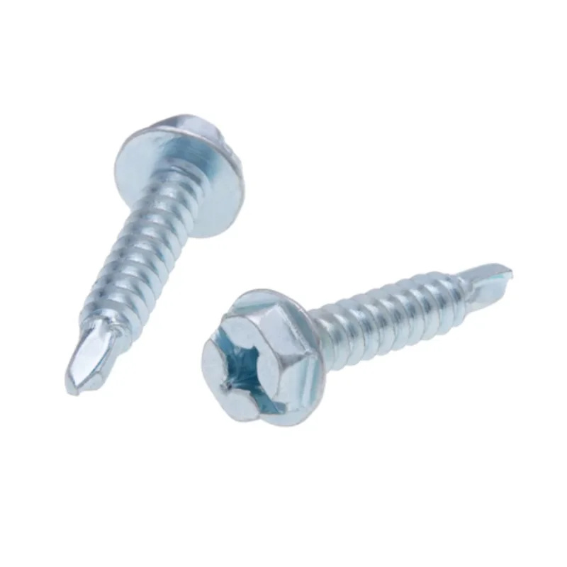 10 X 3/4 Inch Quadrive Self Drilling and Tapping Screws 2 Point Domestic Steel Zinc QTEKD6V (Pack of 500)