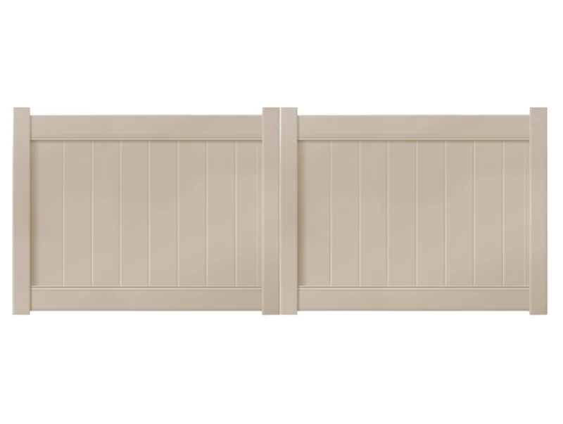 10 x 4 Sandstone Double Drive Vinyl Gate