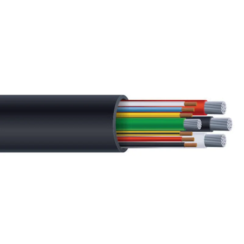 1000' 1/0-3C + 18/9C 4 AWG Ground Type TC/TC-ER-JP Aluminum Generator Cable Black
