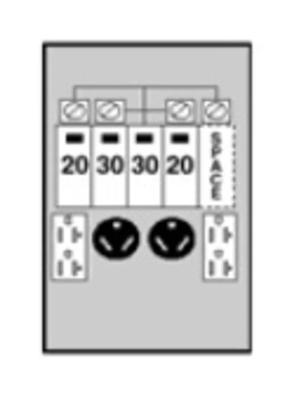 100A 240V Surface Metered Temporary Power Outlets U131CTL010