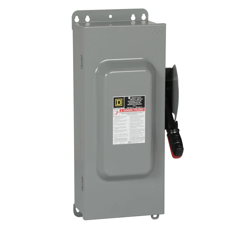 100A 240VAC 250VDC 200KA 3 Pole Fusible Heavy Duty Safety Switch H323AWK