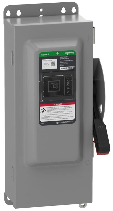 100A 240VAC 250VDC 3 Pole Heavy Duty Fusible Safety Switch VH323AWKGL