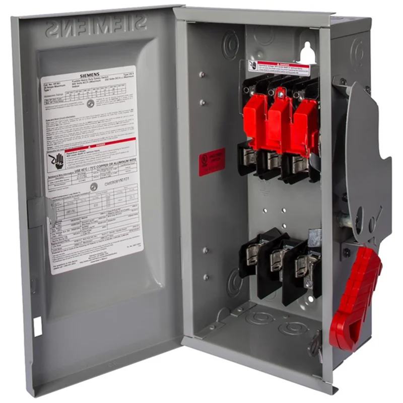 100A 600VAC 2 Pole Steel Heavy Duty Safety Switch HF263S