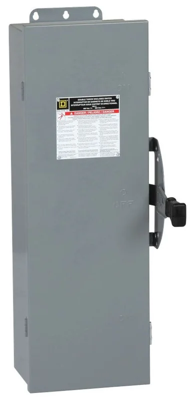 100A 600VAC 200KA Steel Double Throw Heavy Duty Safety Switch DTU363AWK