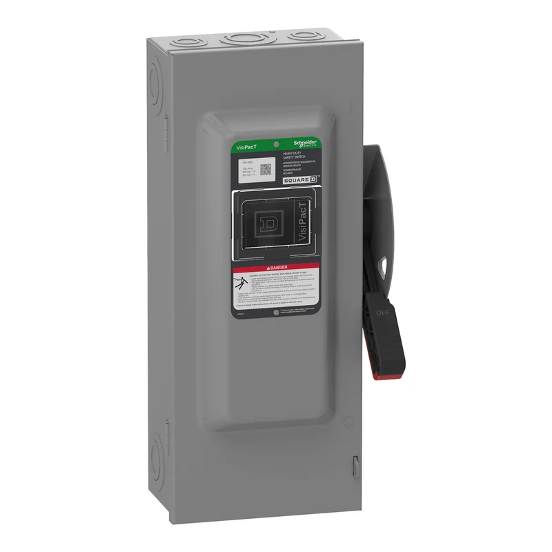 100A 600VAC 3 Pole Surface Non Fusible Heavy Duty Safety Switch VHU363