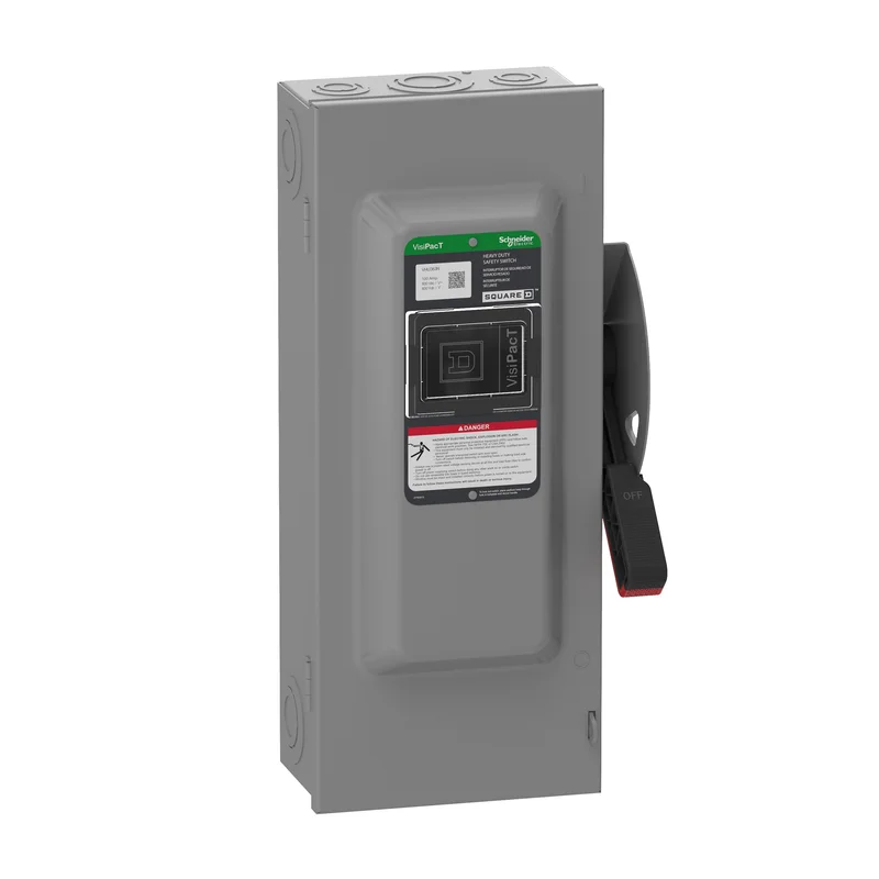 100A 600VDC 3 Pole Steel Heavy Duty Safety Switch VHU363N