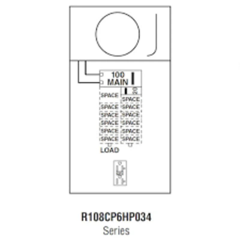 100A Lever By Pass Metered Temporary Power Outlets R108CP6HP034