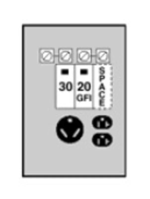 100A NEMA 3R Twin Lugs Surface Unmetered Temporary Power Outlets U041GTL