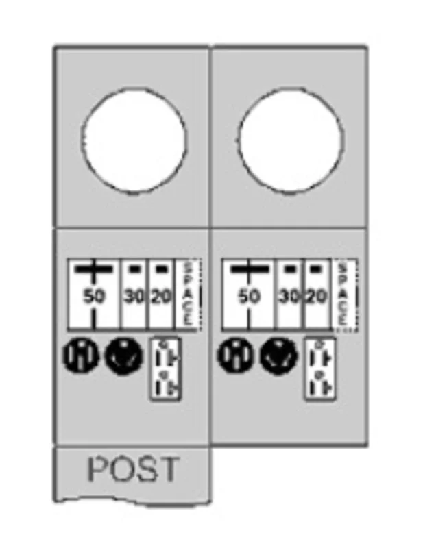 100A Ring Metered Temporary Power Outlets M075CB6010