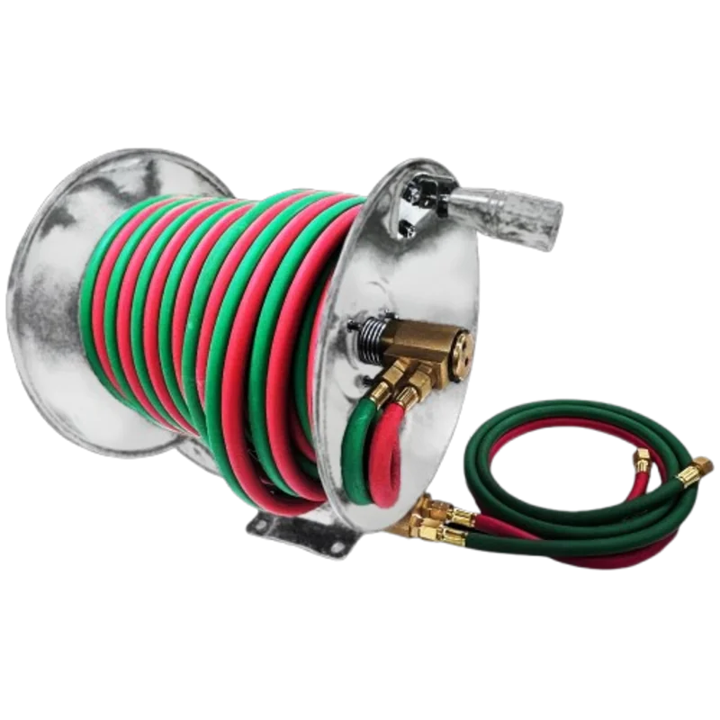 100FT 1/4" Hand Crank Twin Hose Reel BSTROJANHRC (Hose Only)