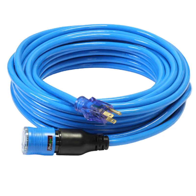 100FT 10/3 SJTW Cold Weather Pro Lock Extension Cord With CGM Blue