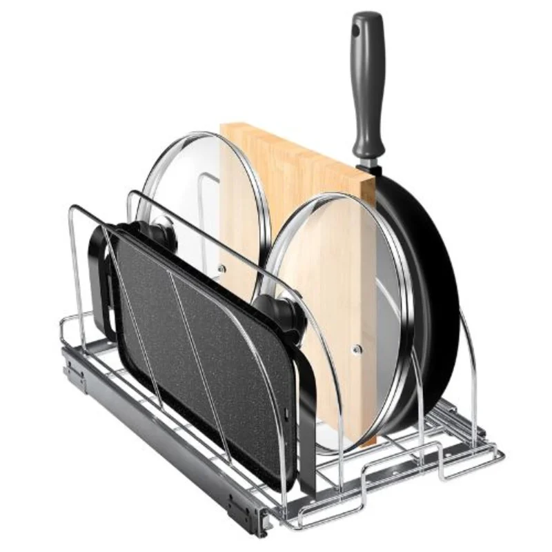 11.7 Inch Pan and Pot Rack Dividers Steel Lid Holder for Kitchen CH-HGGJ02
