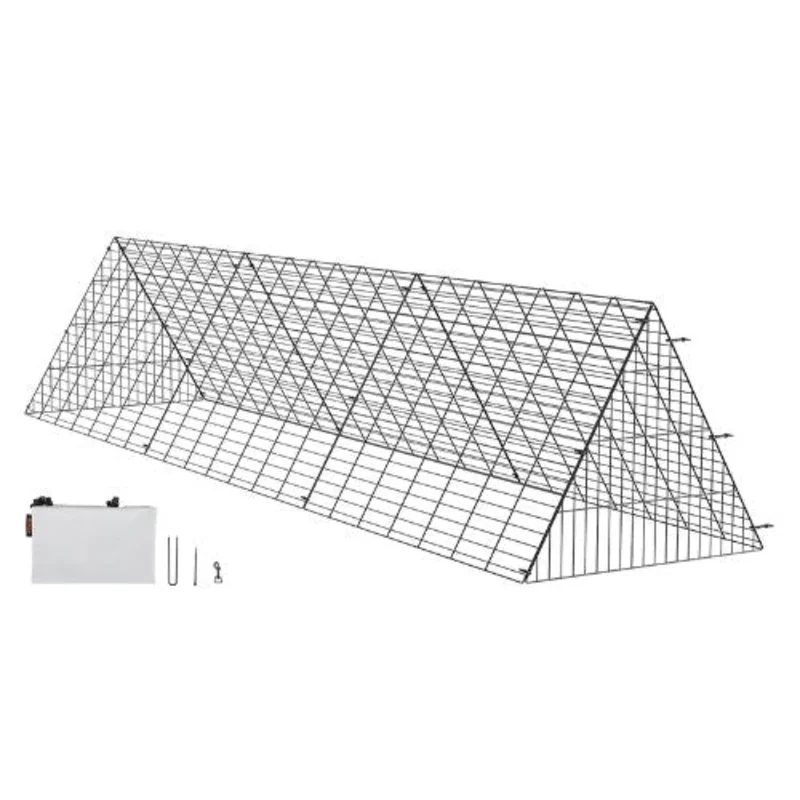 118.1 x 28 x 24.2 Chicken Tunnel Run Portable Outdoor Coop for Chickens Ducks & Rabbits