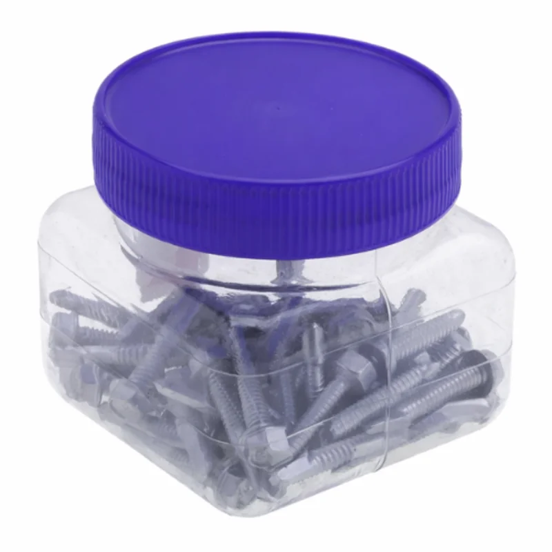 12-24 X 1-1/4 Inch Heavy Duty Hex Washer Self Drilling Screw 5 Point Excellent Corrosion Resistant TXV12114 (Pack of 50)