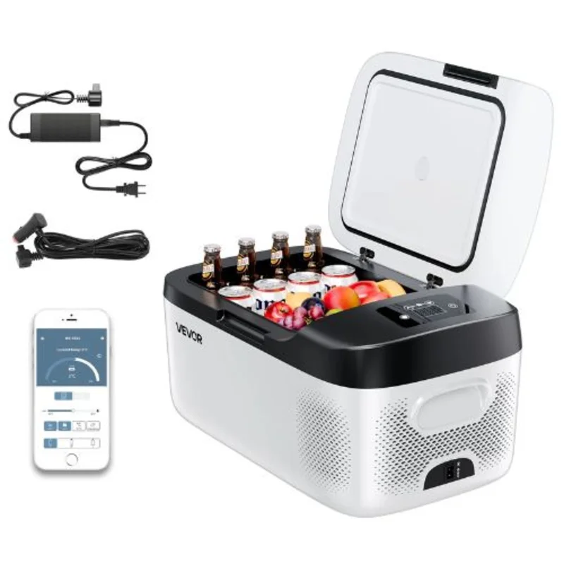 12/24V Car Refrigerator 16QT Freezer with APP Control -4F to 68F for RV & Camping