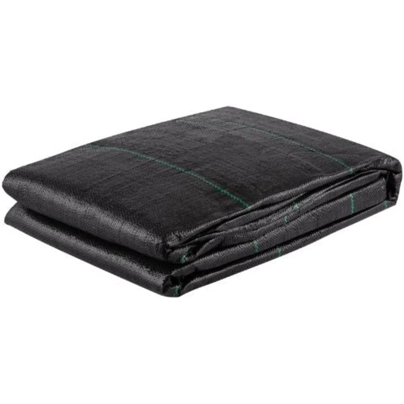 12.5 x 50' Ft Black Geotextile Fabric 3.5oz Woven PP Driveway Drain Cloth with 600lbs TGB-6522